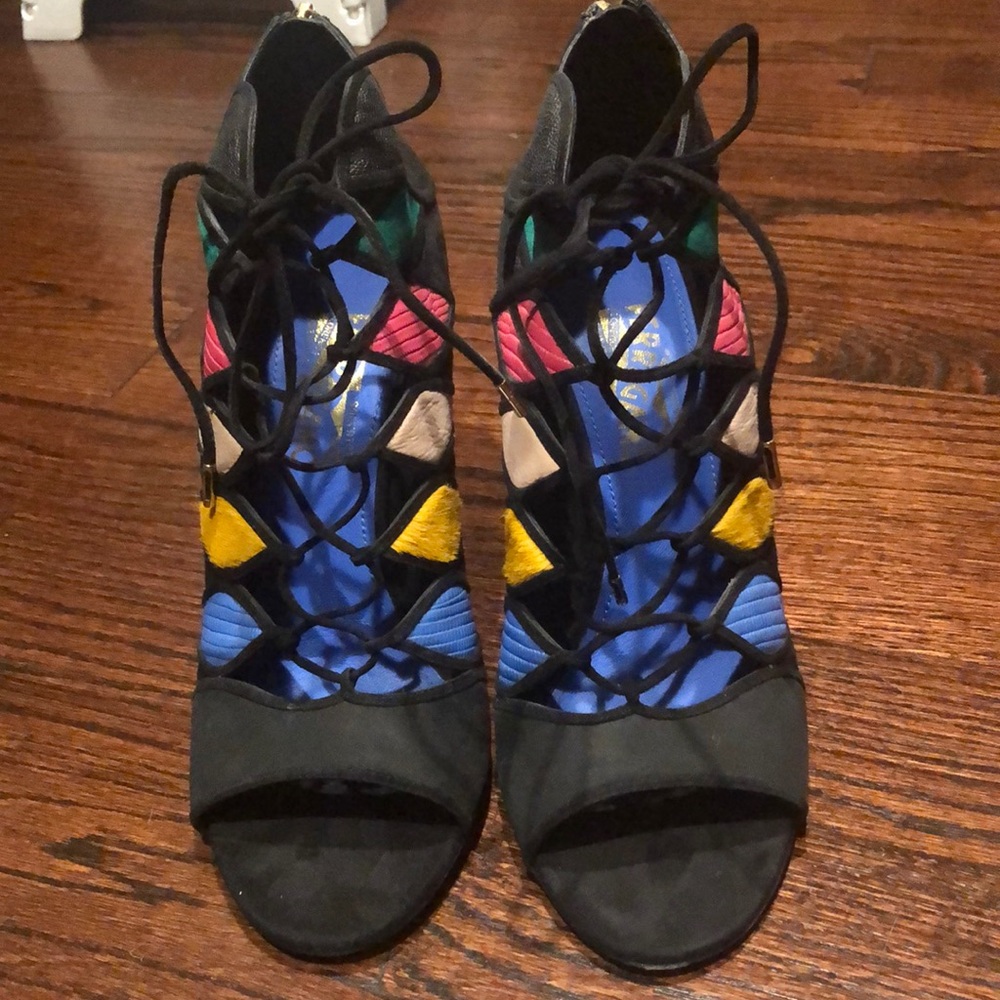 Salvatore Ferragamo caged color block sandal